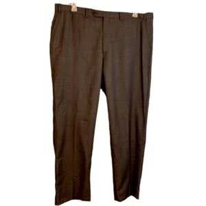 Lauren Ralph Lauren dark gray thin knit 100% wool flat front men’s pants Sz 40